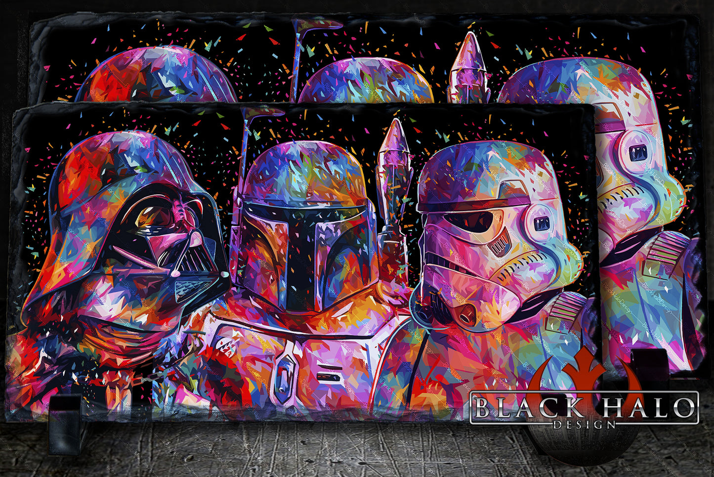 Star Wars Spatter Panoramic Natural Rock Slate