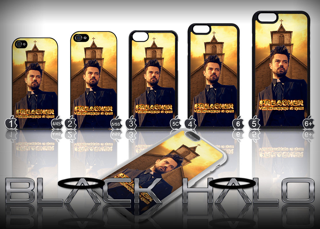 Preacher Case/Cover for choice of Apple iPhone 4-6s Plus :#2 - Black Halo Design