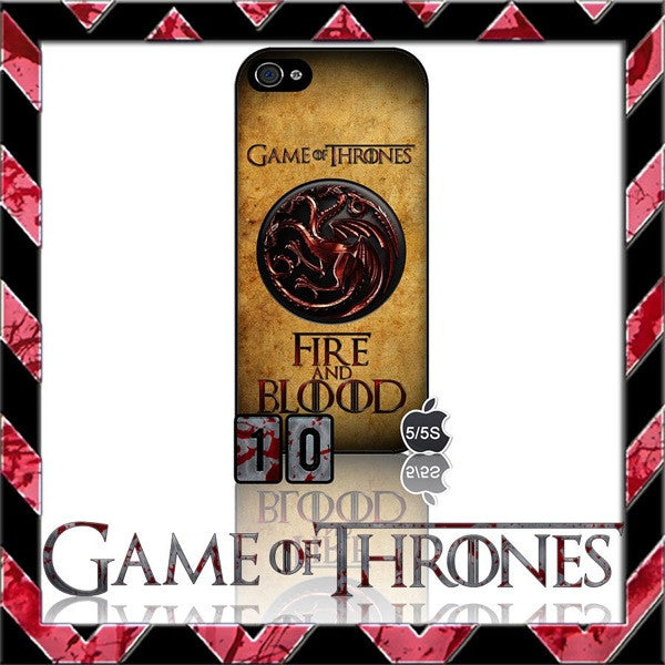 (NEW) ★ GAME OF THRONES ★ COVER/CASE FOR APPLE IPHONE 5 & 5S (SEASON 4) 5 G/5G - Black Halo Design
- 9