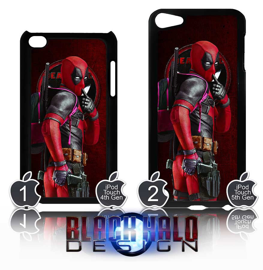 DEADPOOL CASE/COVER FOR APPLE IPOD TOUCH 4/4G & 5/5G - Black Halo Design