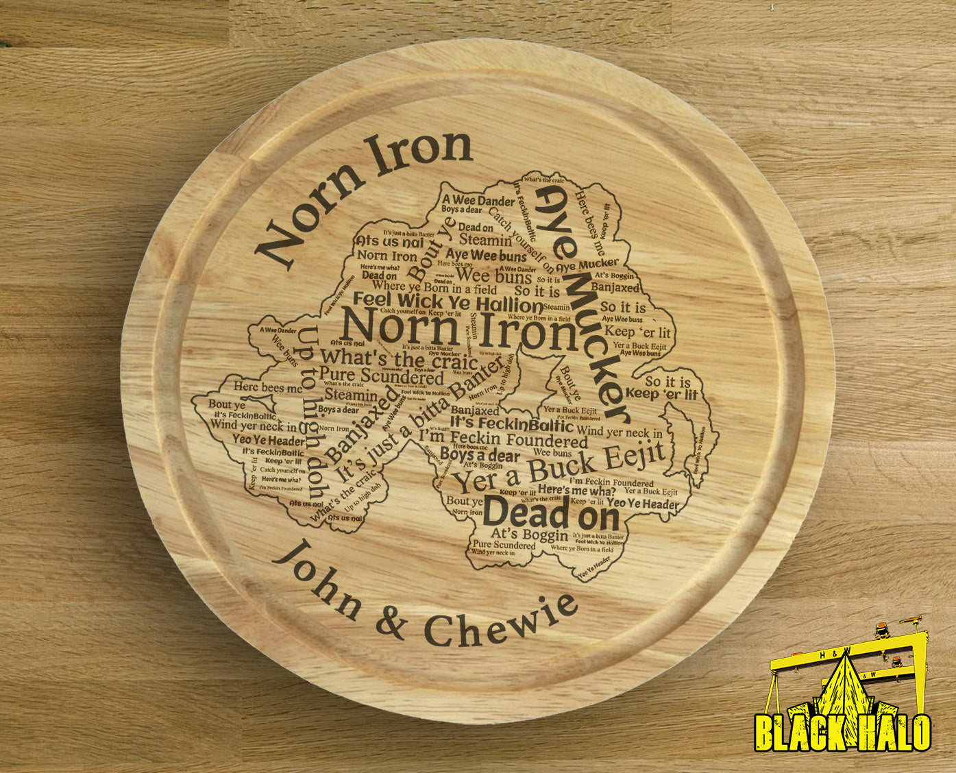 Norn Iron Slang Bread Board..........SO IT IS!