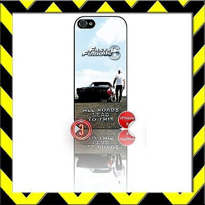 ★ FAST AND (&) FURIOUS 6 ★ PHONE COVER FOR IPHONE 5 (CASE) VIN DIESEL#3 - Black Halo Design
