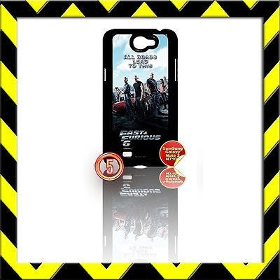 ★ FAST AND(&) FURIOUS 6 ★ COVER FOR SAMSUNG GALAXY NOTE II/2/N7100 THE CREW #5 - Black Halo Design