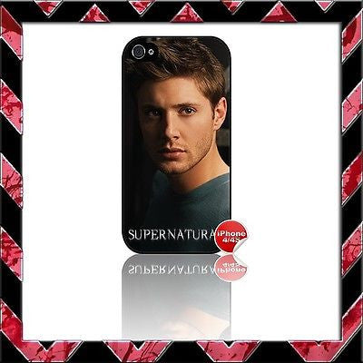 ★ SUPERNATURAL ★ COVER FOR IPHONE 4/4S SHELL CASE JENSEN ACKLES#1 - Black Halo Design