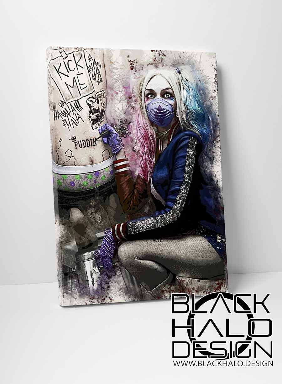 Harley Quinn: Tattooing the Joker Box Framed Canvas #HarleyQuinn #SuicideSquad #DaddysLilMonster