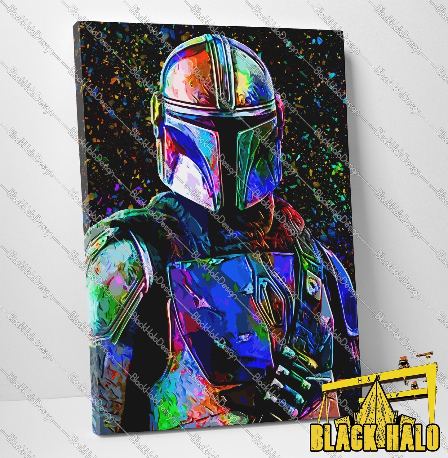 Star Wars: The Mandalorian Timber Framed Canvas