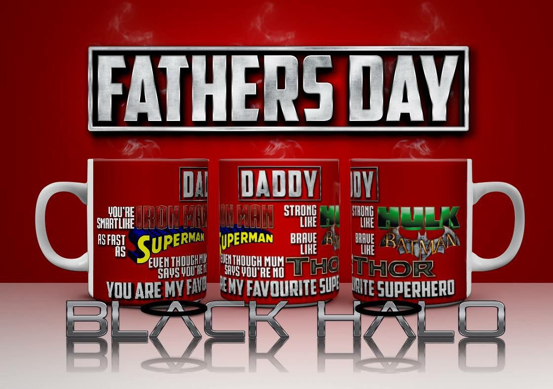 Fathers Day Super Hero Mug