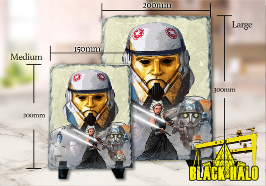 Star Wars Inspired Ahsoka: Enoch artwork on Solid Rock Slate