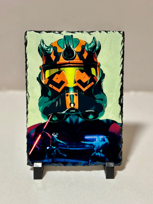 star Wars Inspired Maul Clone artwork on Solid Rock Slate