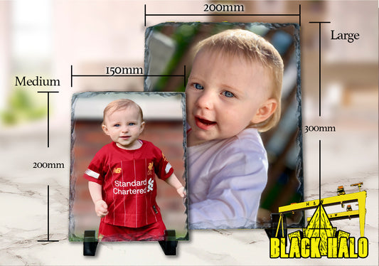 Personalised Natural Solid Rock Slates - Upload your own image