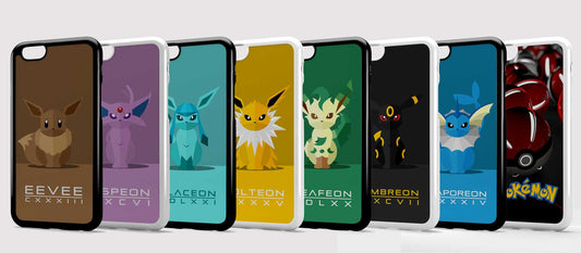 NEW: Pokemon Cases/Covers for choice of Apple iPhone 4-6s Plus (EEVEE)