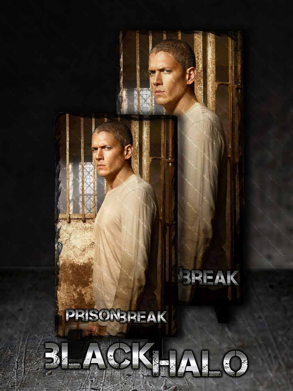 Prison Break:Dominic Purcell Panoramic Natural Rock Slate