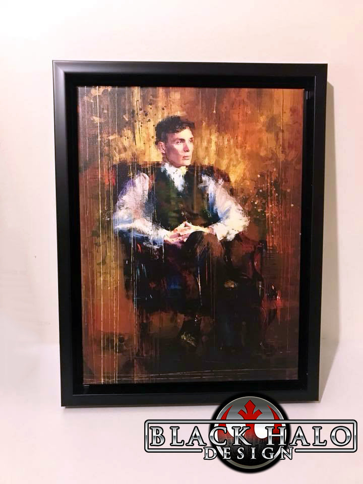 Thomas Shelby Art Print Canvas with floating shadow frame in choice of sizes