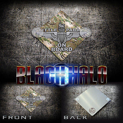 CHOICE OF PARACHUTE REGIMENT LITTLE PARA & PARA ON BOARD METAL CAR WINDOW SIGN  - Black Halo Design
 - 1