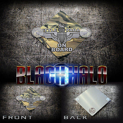 CHOICE OF PARACHUTE REGIMENT LITTLE PARA & PARA ON BOARD METAL CAR WINDOW SIGN  - Black Halo Design
 - 4