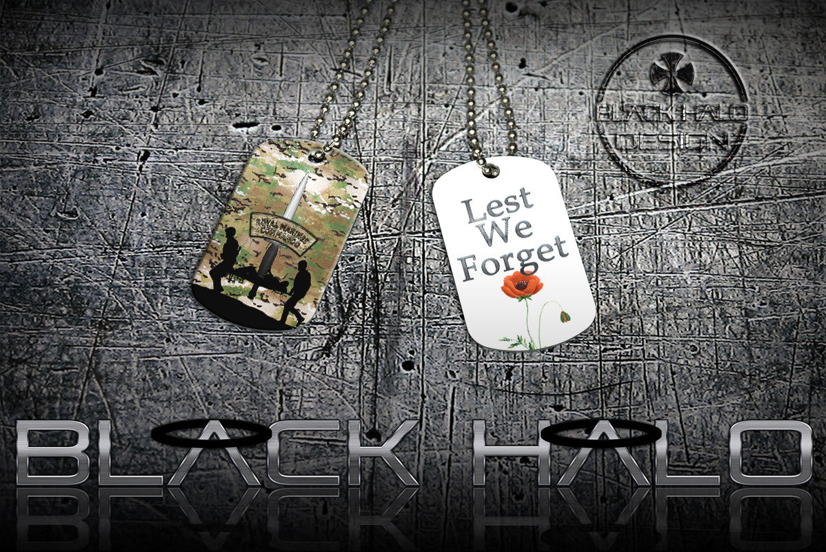 ★ THE ROYAL MARINES COMMANDO ★ DOG TAG NECKLACE/KEYRING #1 - Black Halo Design
 - 3