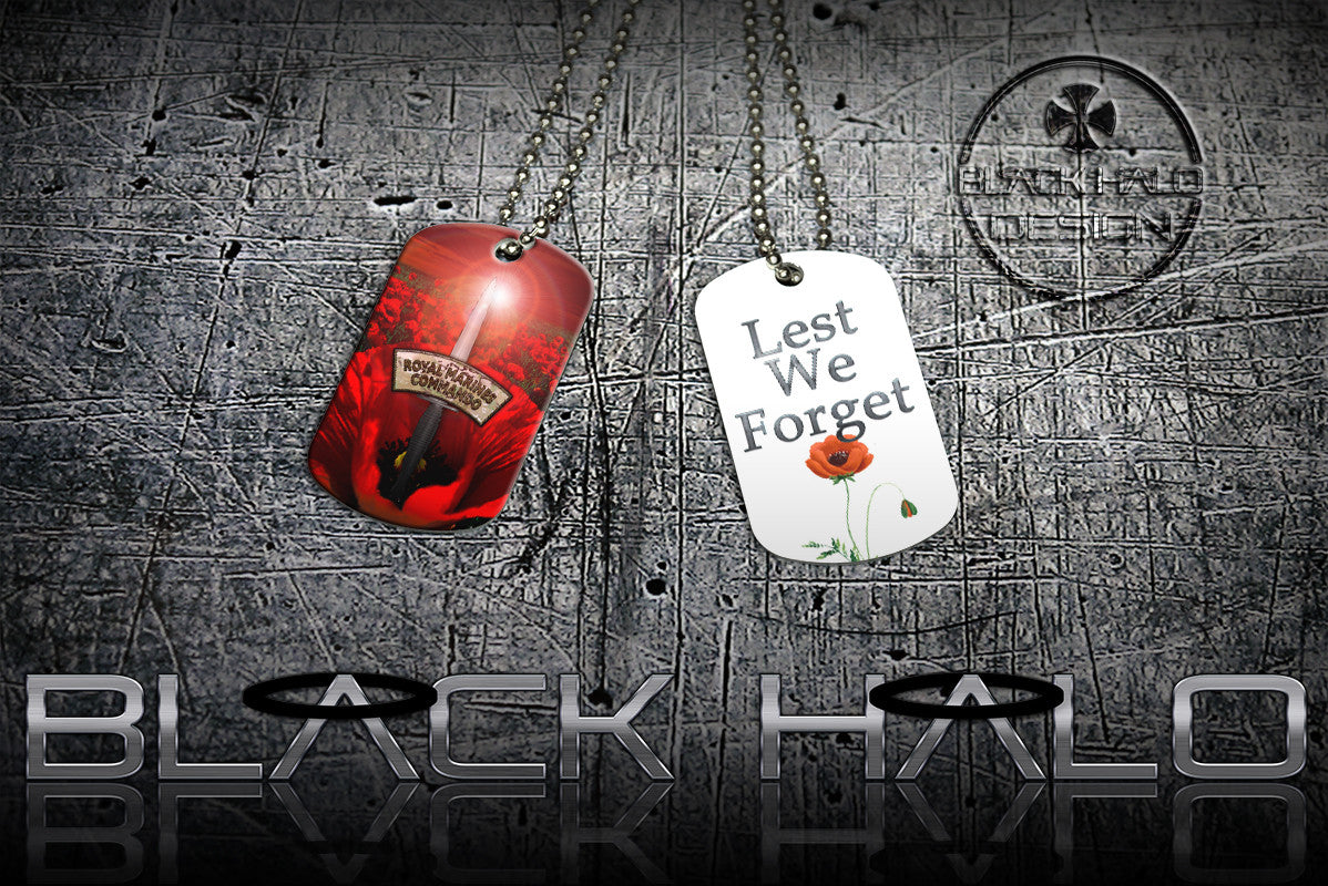 ★ THE ROYAL MARINES COMMANDO ★ DOG TAG NECKLACE/KEYRING #1 - Black Halo Design
 - 5