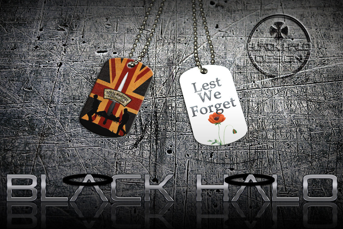 ★ THE ROYAL MARINES COMMANDO ★ DOG TAG NECKLACE/KEYRING #1 - Black Halo Design
 - 4