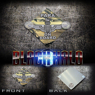 CHOICE OF PARACHUTE REGIMENT LITTLE PARA & PARA ON BOARD METAL CAR WINDOW SIGN  - Black Halo Design
 - 3