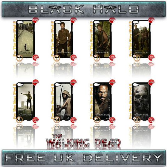 CHOICE OF THE WALKING DEAD CASE/COVER FOR APPLE IPOD TOUCH 5/5G/5TH GENERATION - Black Halo Design
 - 1
