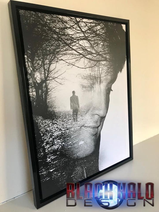 Elvis Presley Double Exposure Canvas With Floating Shadow Frame In Choice Of Sizes