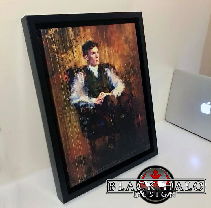 Thomas Shelby Art Print Canvas with floating shadow frame in choice of sizes