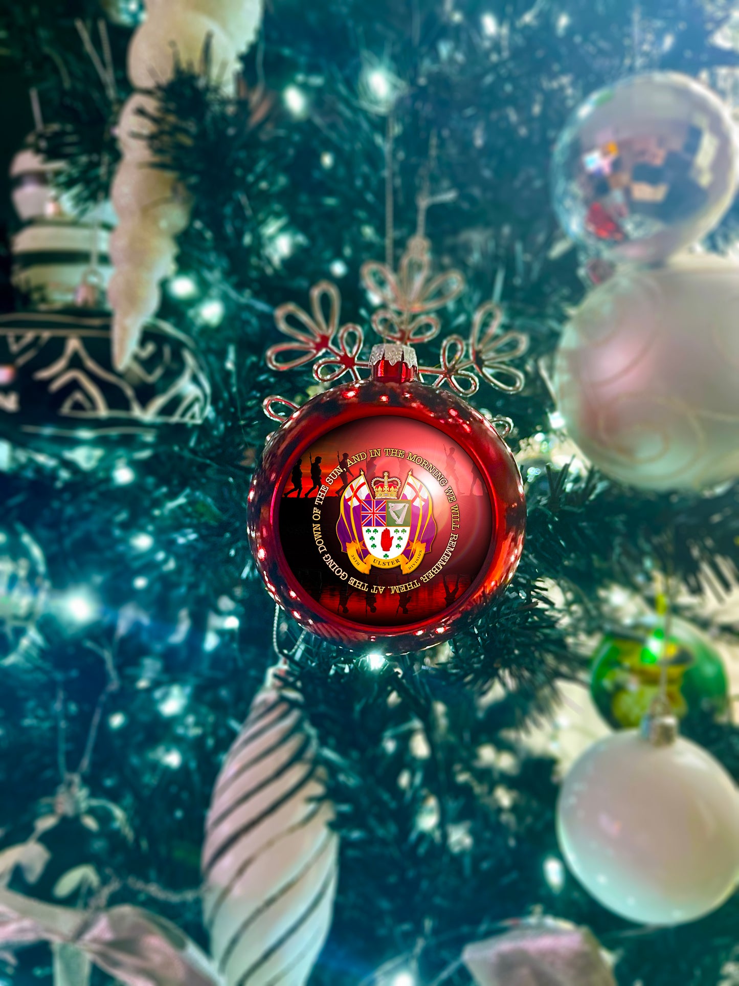 The 36th Ulster Division Lest We Forget Christmas Bauble