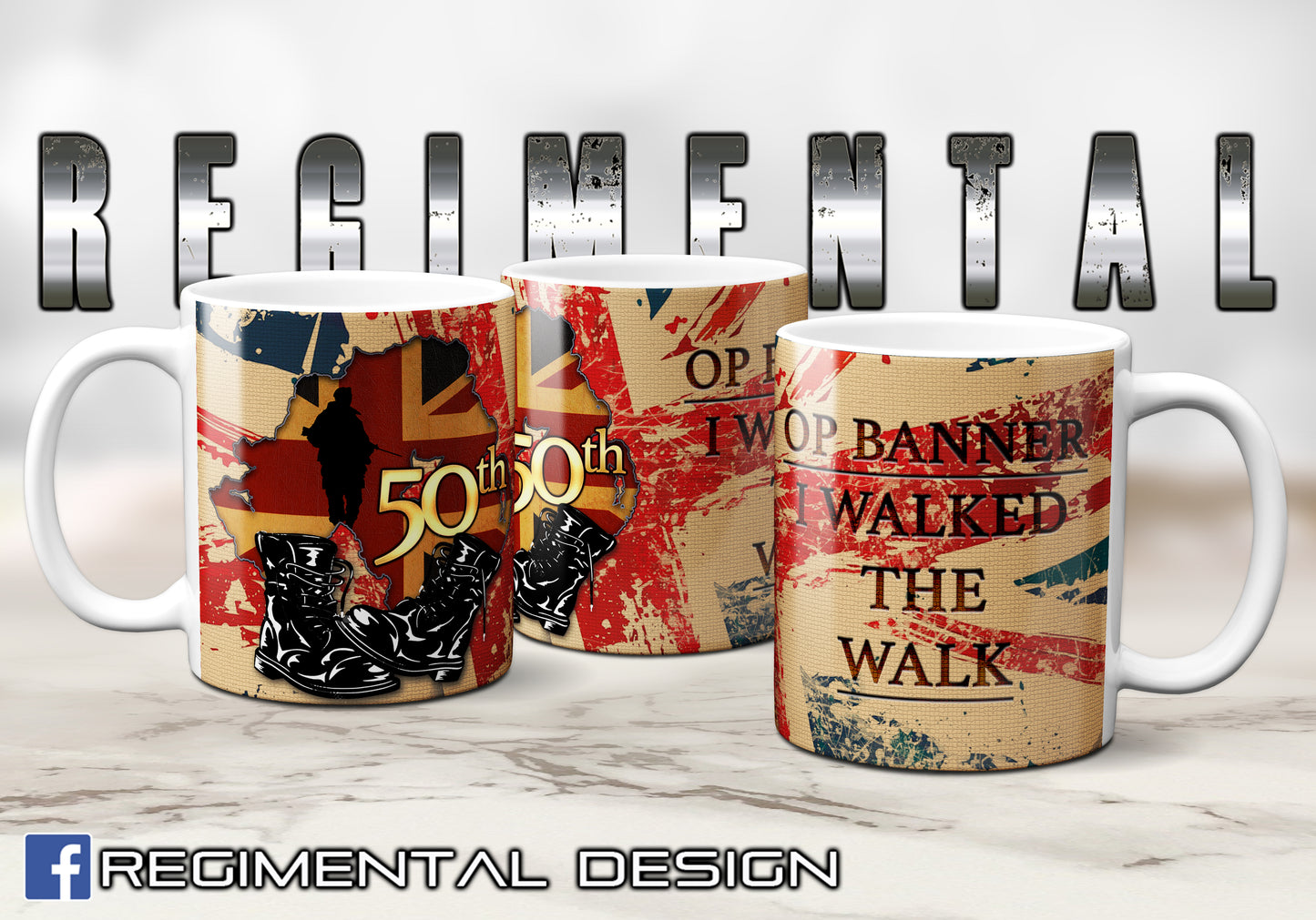 I Walked the Walk Op Banner Union Jack Ceramic Mug