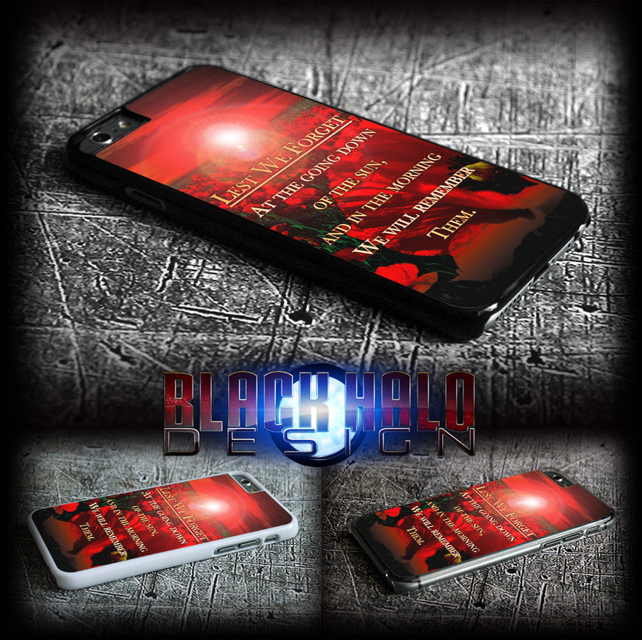 ARMED FORCES: LEST WE FORGET COVER/CASE FOR  APPLE IPHONE 6 & 6 PLUS - Black Halo Design
