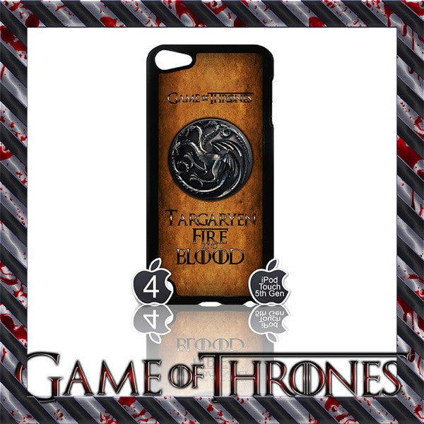 ★ GAME OF THRONES COVER/CASE FOR  APPLE IPOD TOUCH 5TH GENERATION 5/5G/GEN - Black Halo Design
 - 5