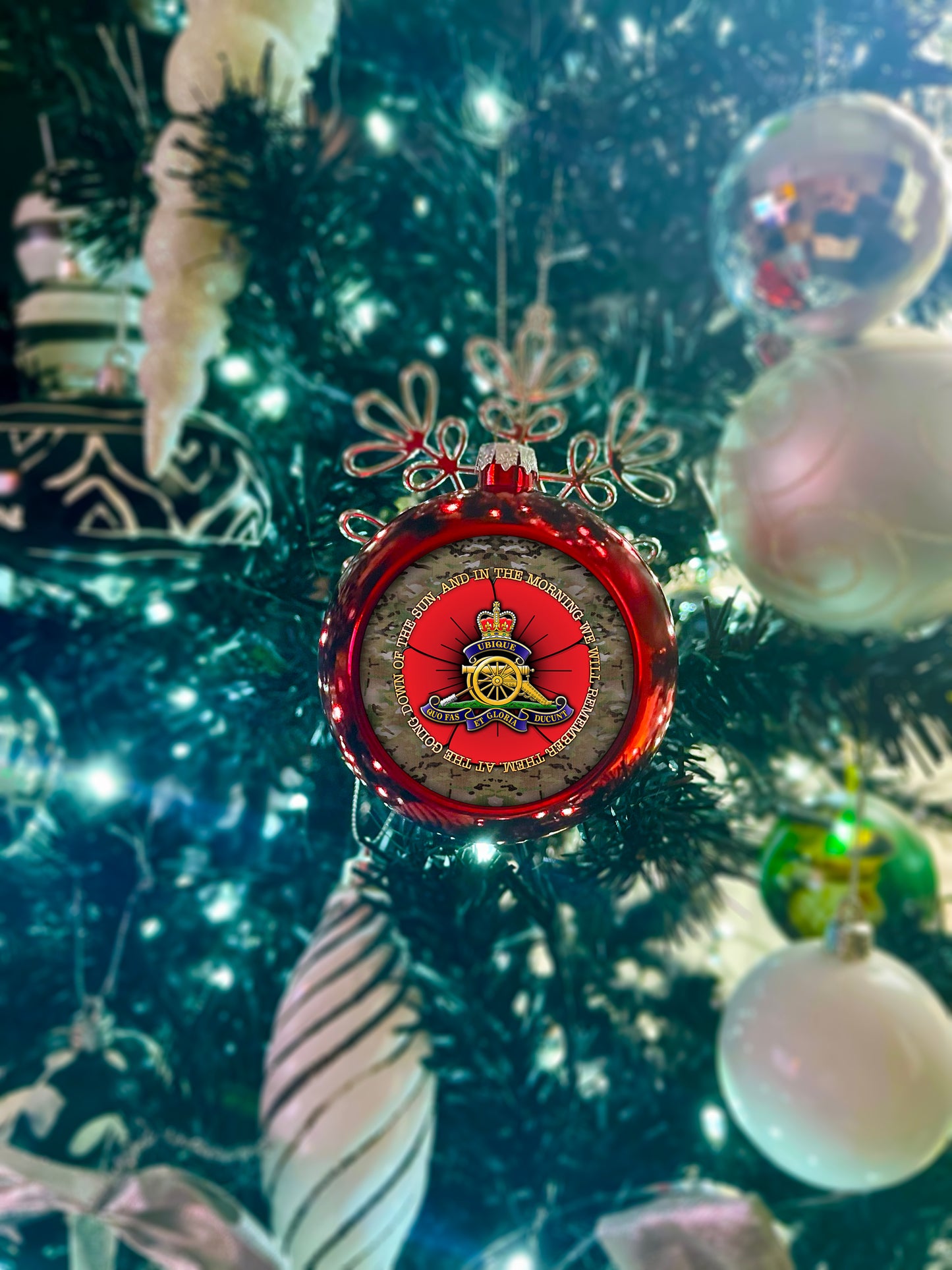 The Royal Regiment of Artillery Poppy Christmas Bauble #Army #Afghanistan