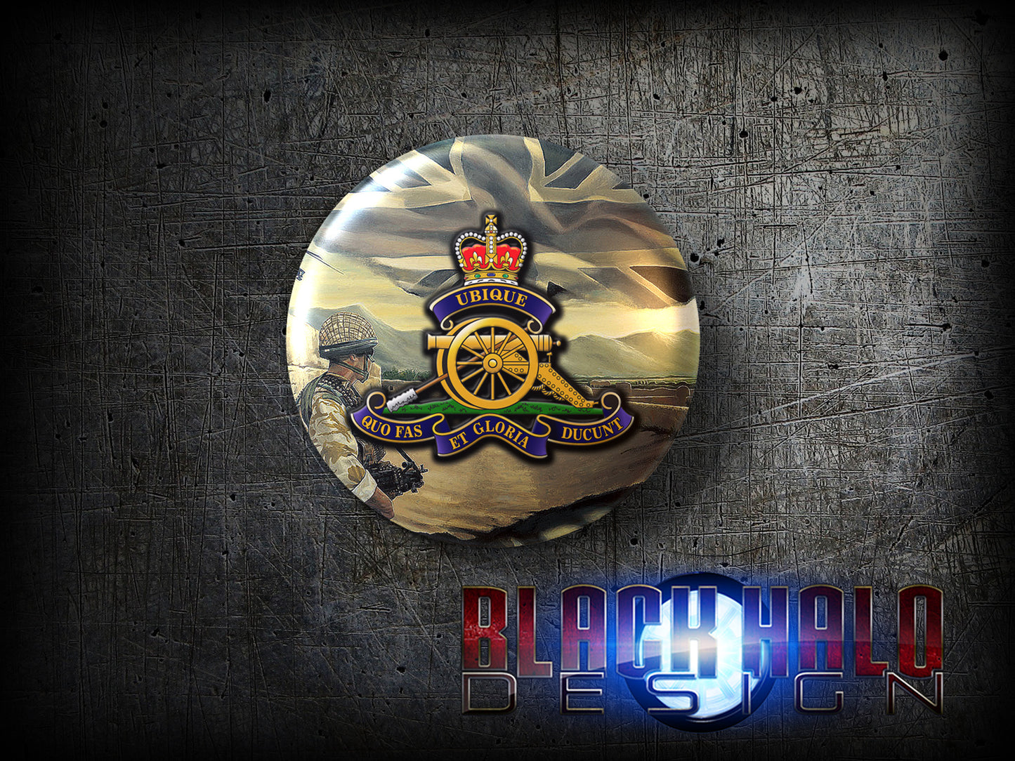 The Regiment of the Royal Artillery: Large 58mm Metal Bottle Opener Fridge Magnet - Black Halo Design
 - 5