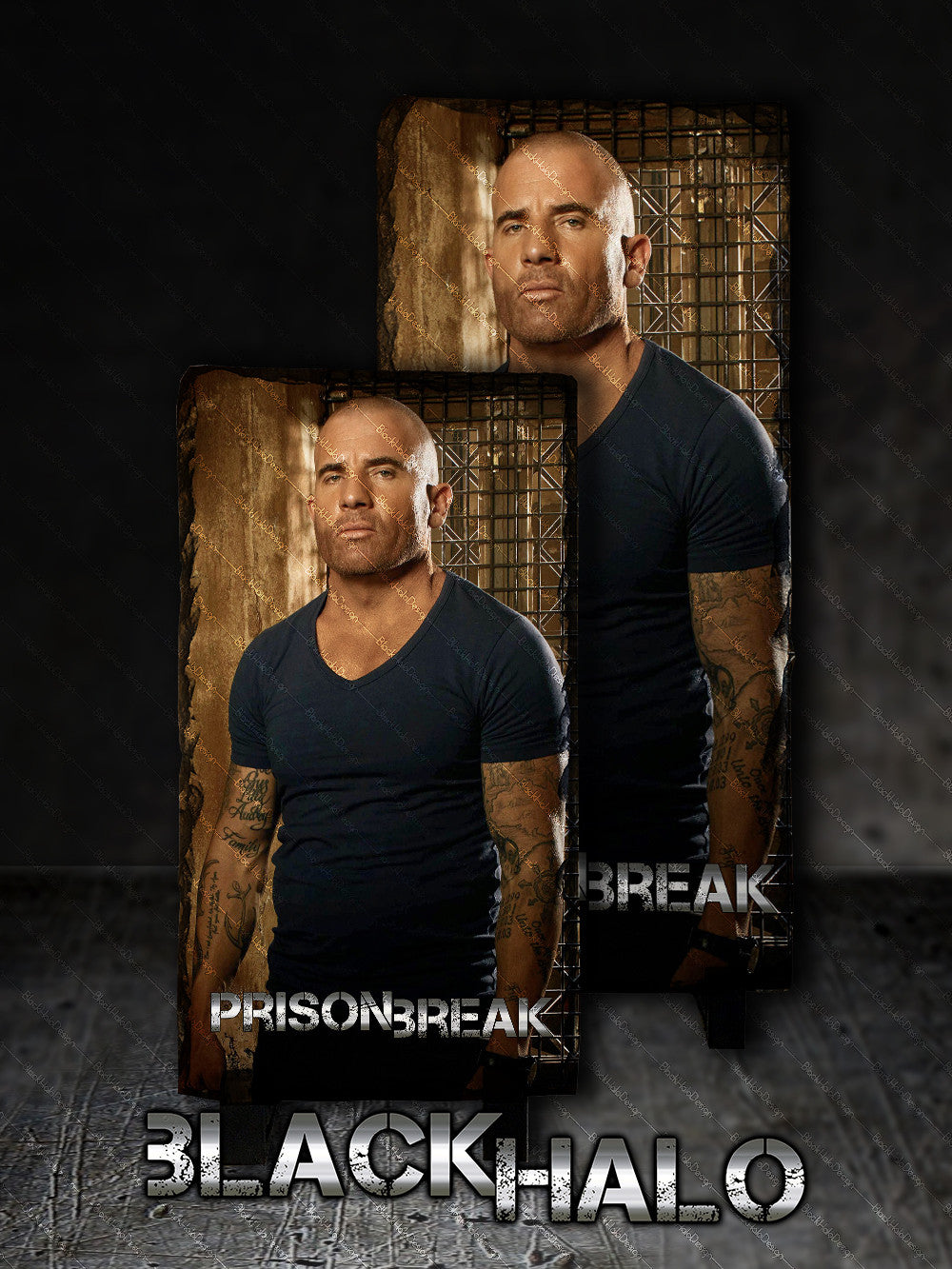 Prison Break:Dominic Purcell Panoramic Natural Rock Slate