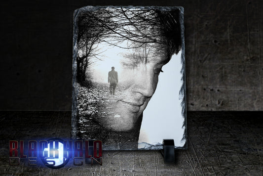 Elvis Presley artwork on Natural Rock Slate