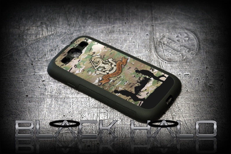 THE DUKE OF WELLINGTONS REGIMENT CASE/COVER FOR SAMSUNG GALAXY S RANGE S3/S4/S5 - Black Halo Design
 - 2
