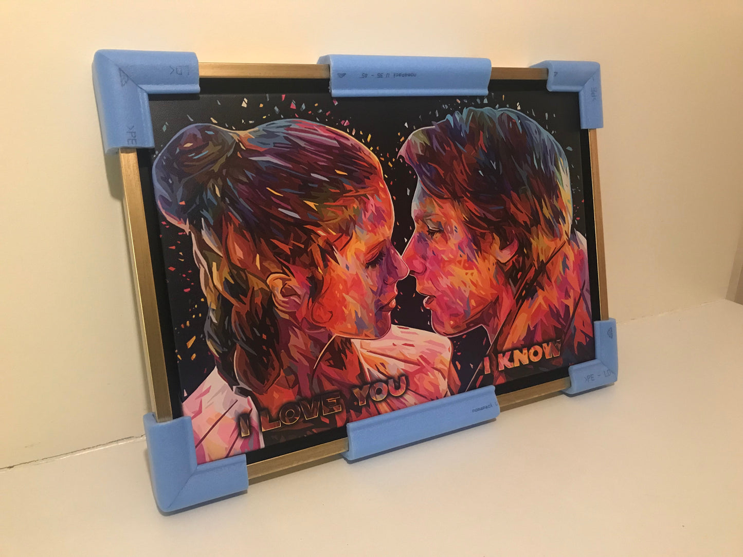 Han & Leia Canvas with floating shadow frame in choice of sizes