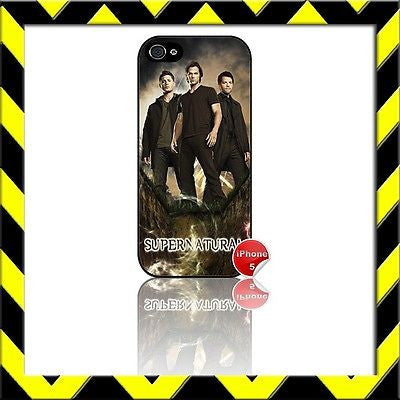 ★ SUPERNATURAL ★ COVER/CASE FOR APPLE IPHONE 5 SAM, DEAN & CASTIEL#6 - Black Halo Design
