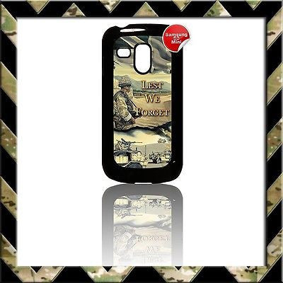 ★ ARMY LEST WE FORGET ★ SAMSUNG GALAXY S3 MINI I8190 PHONE CASE/COVER NAVY/RAF - Black Halo Design
