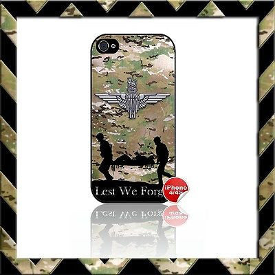 ★ THE PARACHUTE REGIMENT PARA SHELL/CASE/COVER FOR APPLE IPHONE 4/4S CAMO#3 - Black Halo Design
