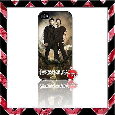 ★ SUPERNATURAL ★ COVER FOR IPHONE 4/4S SHELL CASE SAM & CASTIEL#3 - Black Halo Design

