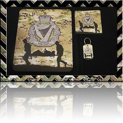 THE ROYAL IRISH REGIMENT(RIR) MOUSE MAT/COASTER/DOGTAG KEYRING SET (Mousemat)H4H - Black Halo Design
