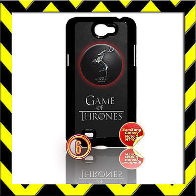 ★ GAME OF THRONES ★ FOR SAMSUNG GALAXY NOTE II/2/N7100 CASE BARATHEON#6 - Black Halo Design
