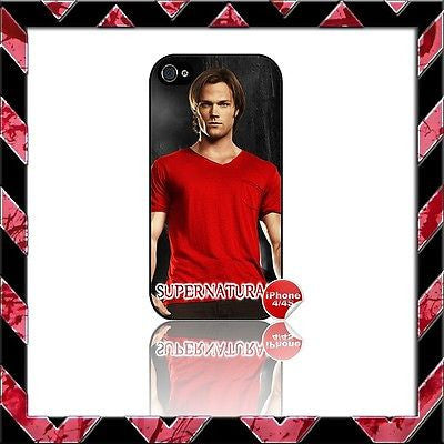 ★ SUPERNATURAL ★ COVER FOR IPHONE 4/4S SHELL CASE  JENSEN ACKLES#9 - Black Halo Design
