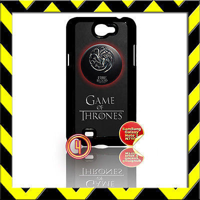 ★ GAME OF THRONES ★  FOR SAMSUNG GALAXY NOTE II/2/N7100 CASE TARGARYEN#4  - Black Halo Design
