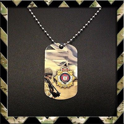 ★ THE ROYAL LOGISTIC CORPS (RLC)★ DOG TAG NECKLACE/KEYRING (ARMY/LOGISTICS/H4H) - Black Halo Design

