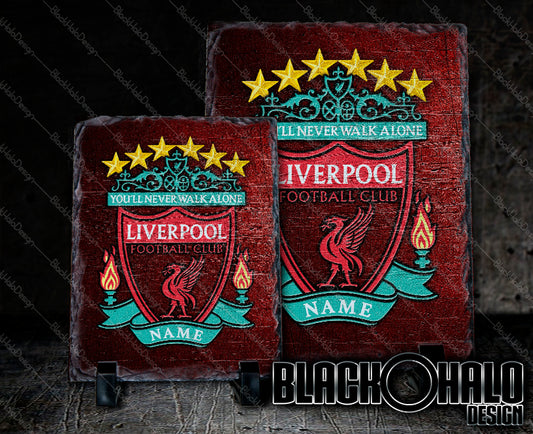 Liverpool FC Personalised Rectangular Natural Rock Slate