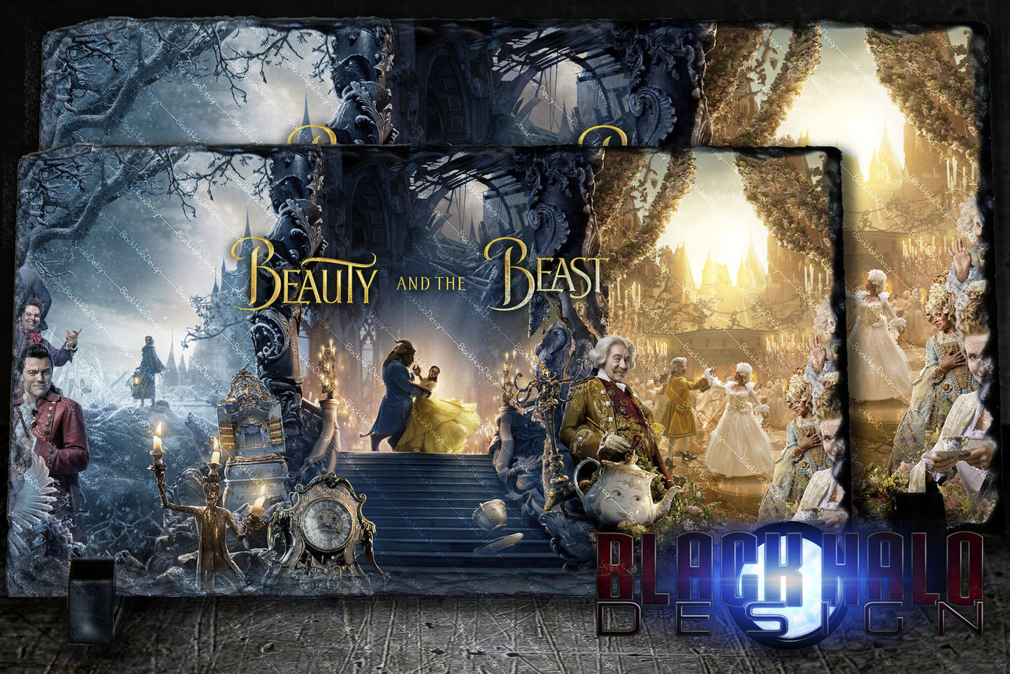 Beauty and the Beast Panoramic Natural Rock Slate