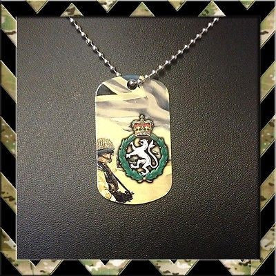 ★ WOMENS ROYAL ARMY CORPS (WRAC)★ DOG TAG NECKLACE/KEYRING - Black Halo Design
