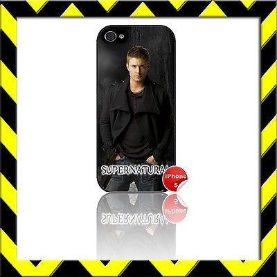 ★ SUPERNATURAL ★ COVER/CASE FOR APPLE IPHONE 5/5S JENSEN ACKLES#13 - Black Halo Design
