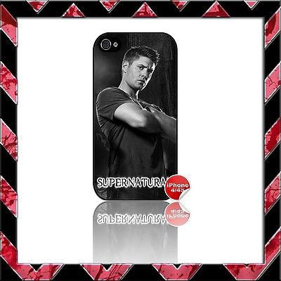 ★ SUPERNATURAL ★ COVER FOR IPHONE 4/4S SHELL CASE  JENSEN ACKLES#11 - Black Halo Design
